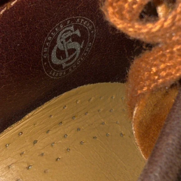 Clarks Originals Wallabee Style Shoes Men 7 Suede Crepe Sole Moc Toe Rust Brown - Picture 3 of 9